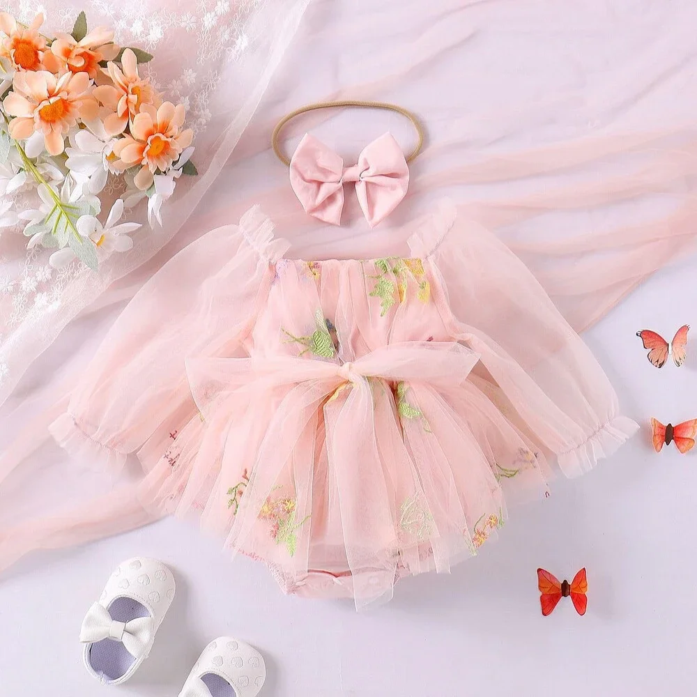 Dresses Baby Pink 1st First Birthday Party Dress Newborn Fairy Tulle 12-18M